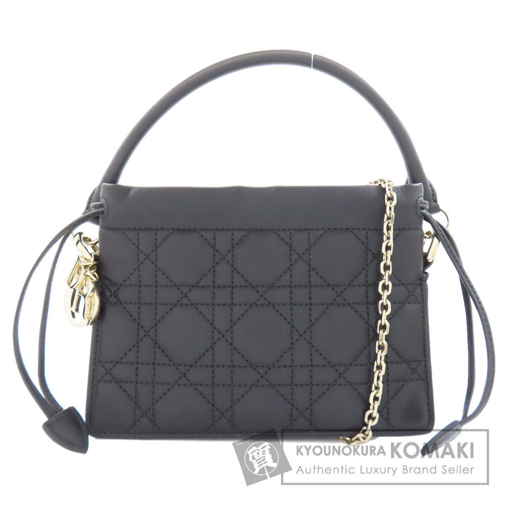 Christian Dior Lady Millie Handbag Calfskin Leather